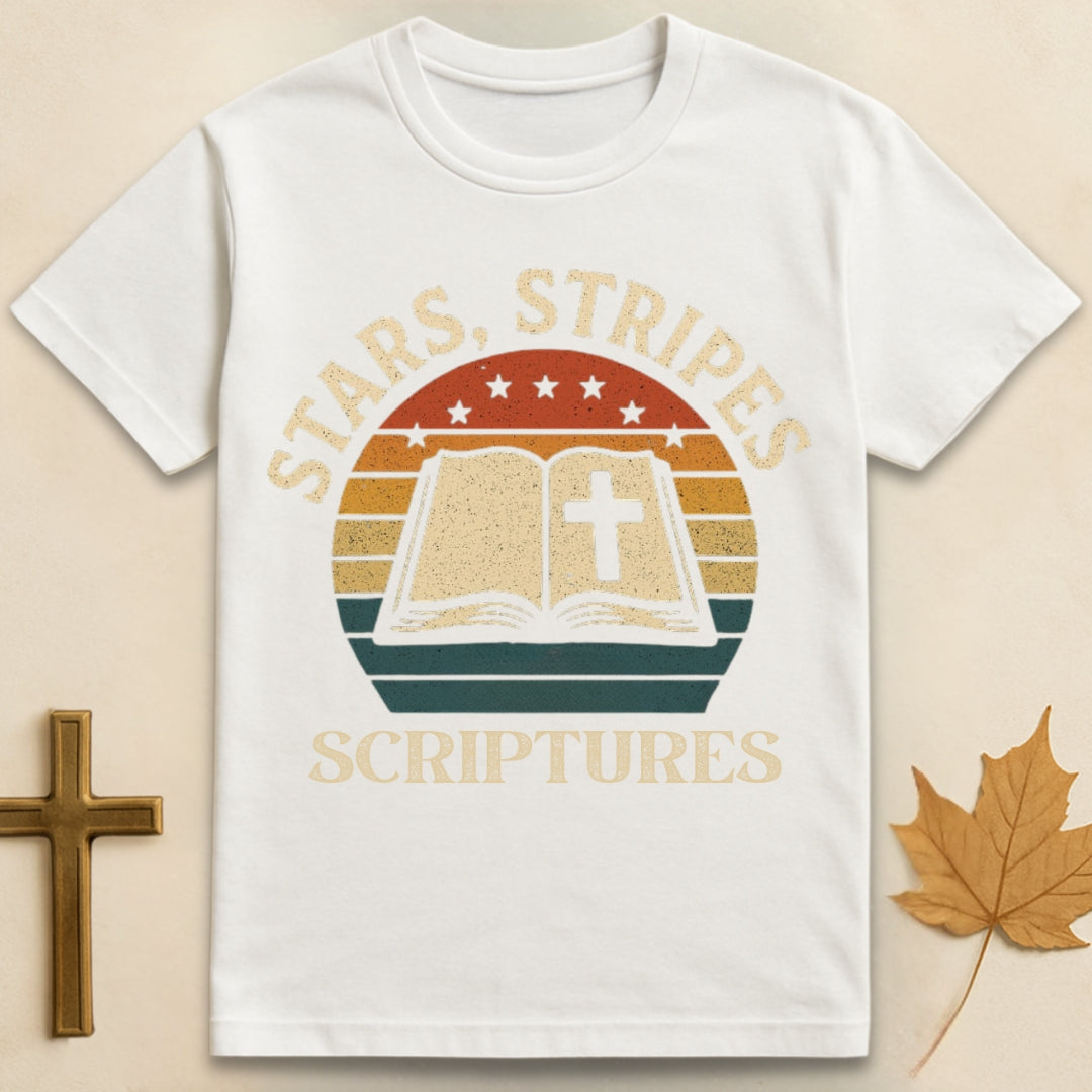 Stars, Stripes, Scriptures T-shirt