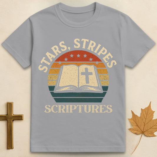 Stars, Stripes, Scriptures T-shirt