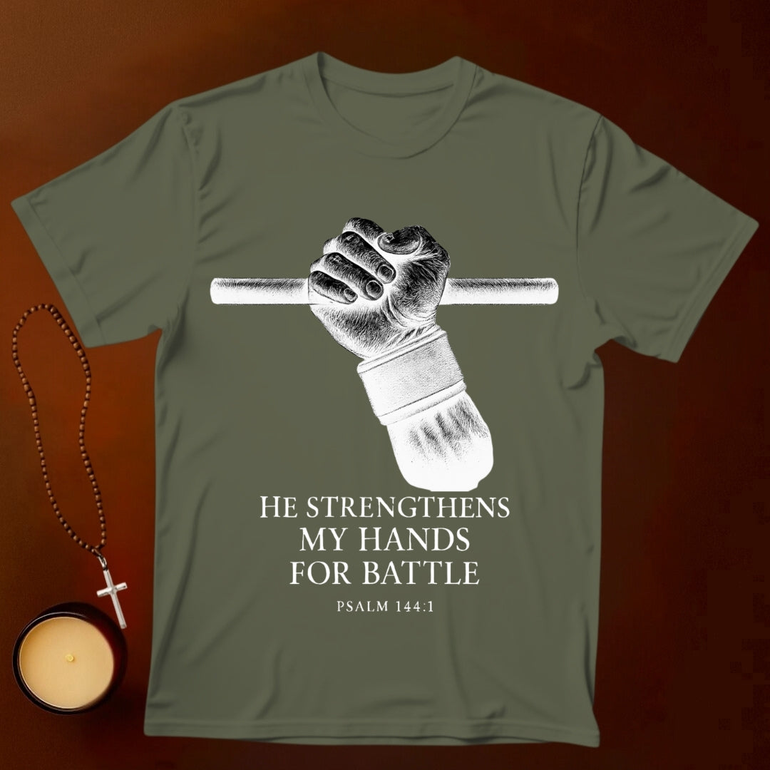 He Strengthens My Hands T-shirt