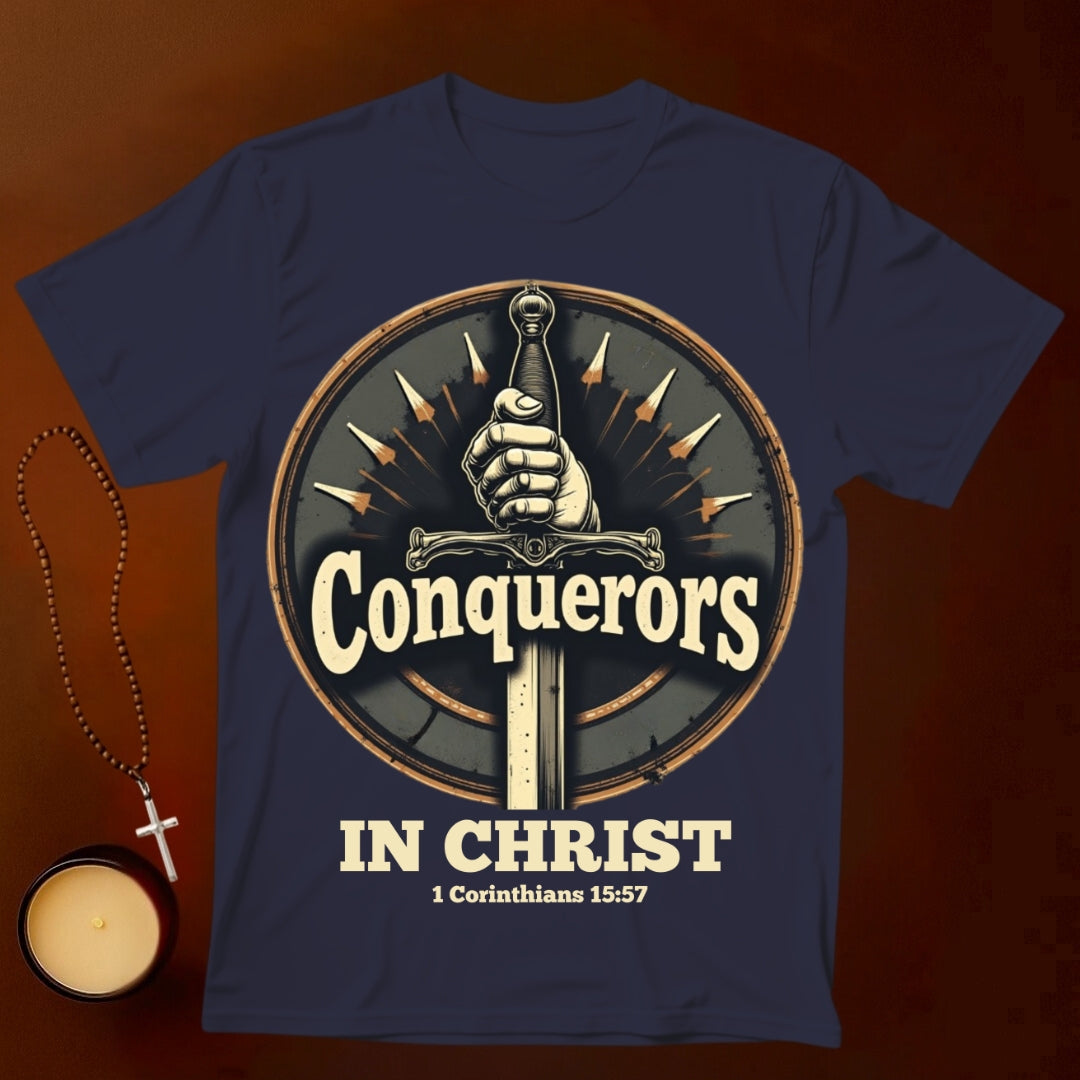 Conquerors In Christ, 1 Corinthians 15:57 T-shirt