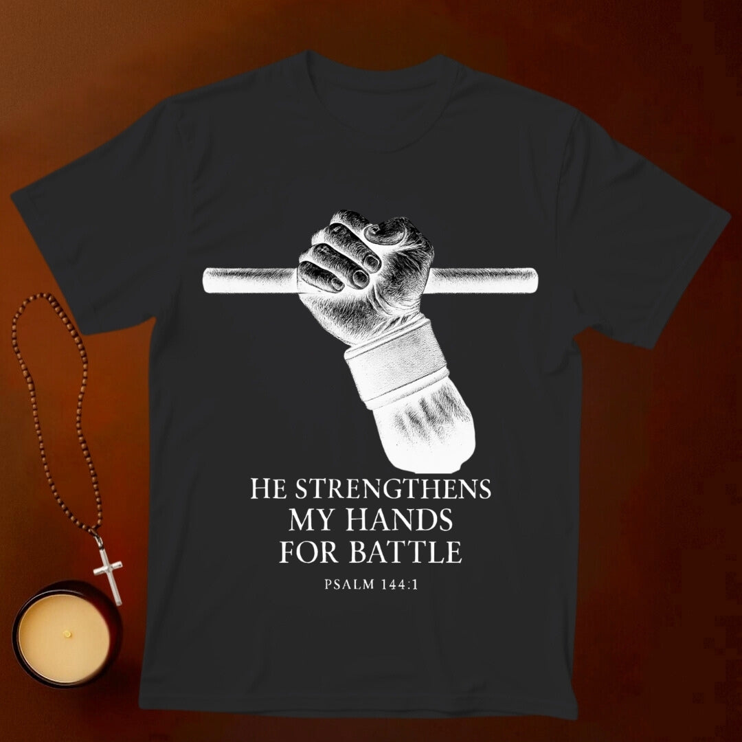 He Strengthens My Hands T-shirt