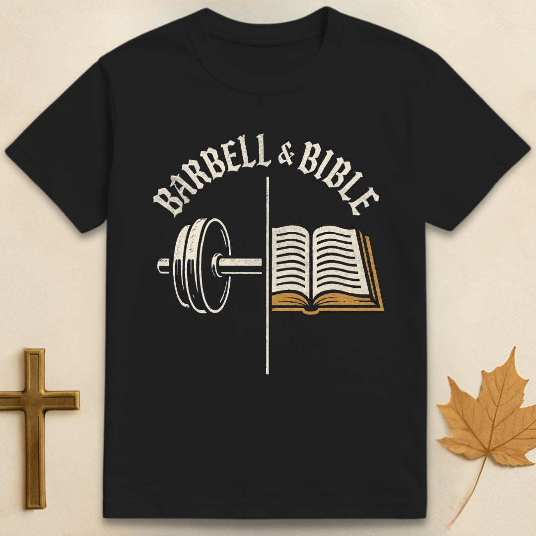 Barbell and Bible T-shirt