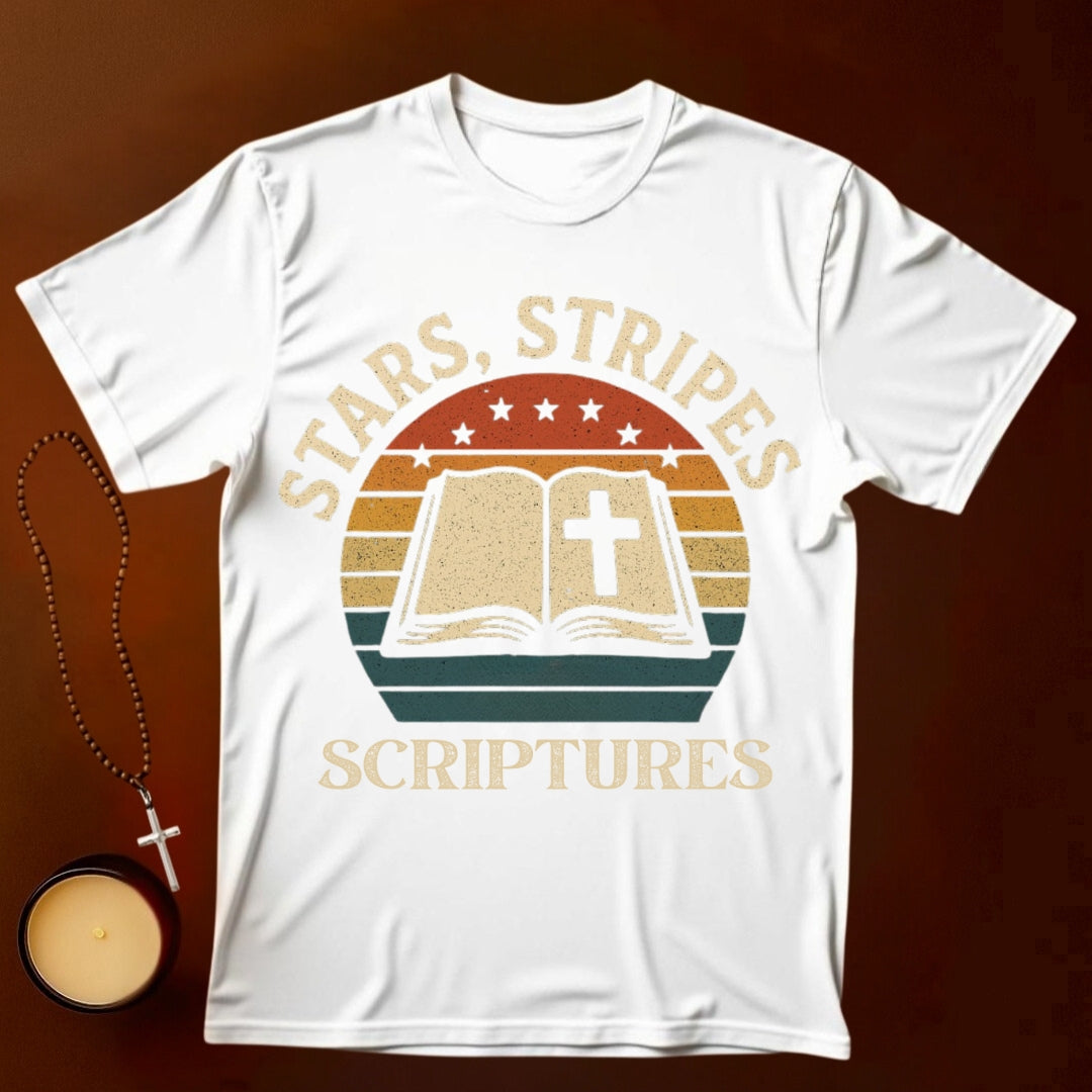 Stars, Stripes, Scriptures T-shirt