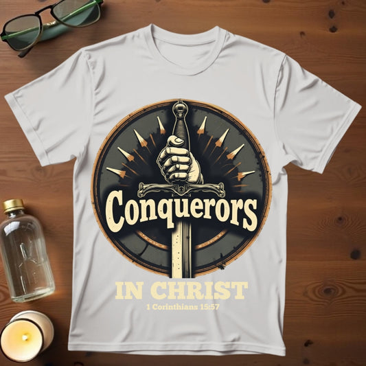 Conquerors In Christ, 1 Corinthians 15:57 T-shirt