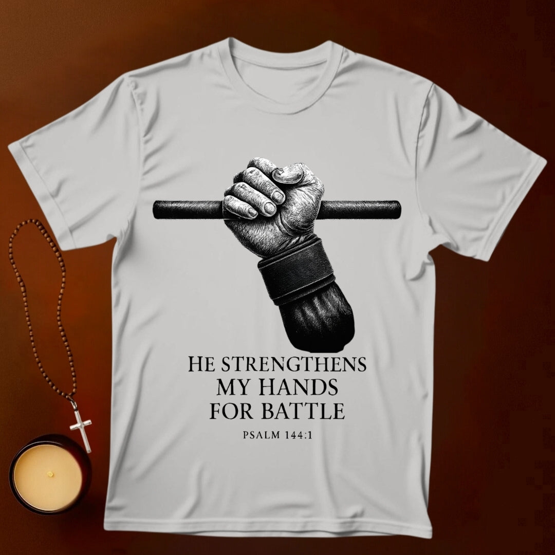 He Strengthens My Hands T-shirt