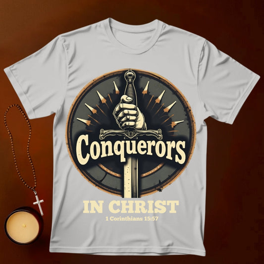 Conquerors In Christ, 1 Corinthians 15:57 T-shirt