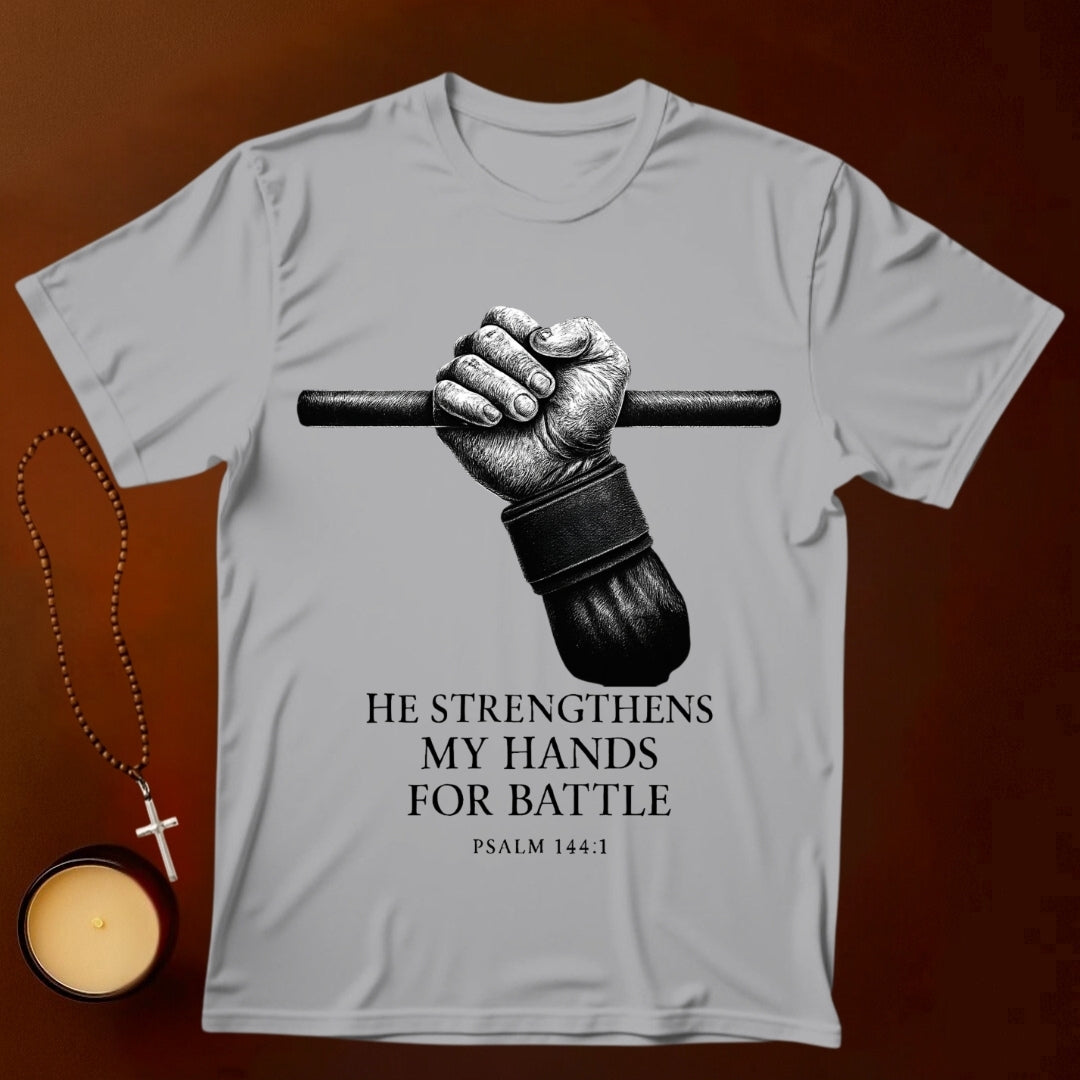 He Strengthens My Hands T-shirt