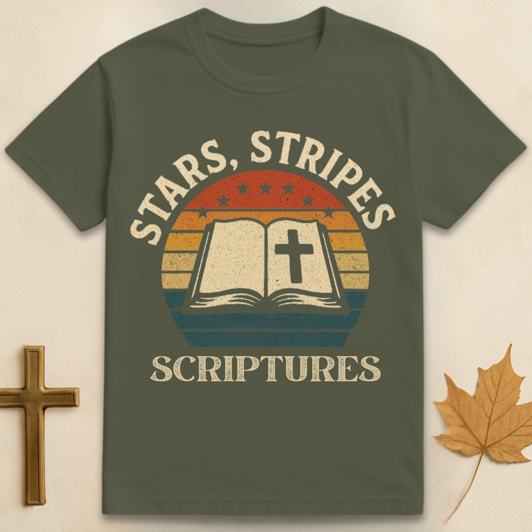 Stars, Stripes, Scriptures T-shirt