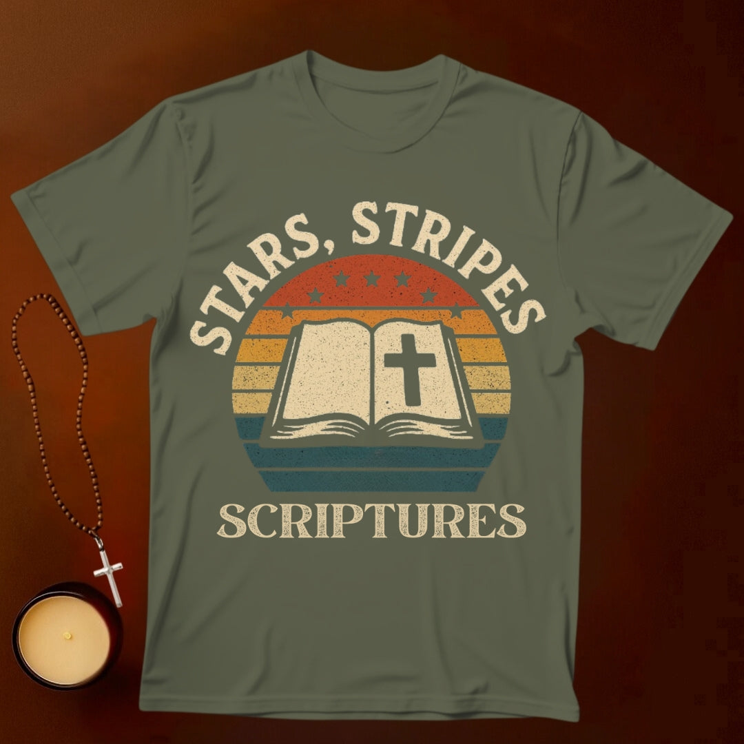 Stars, Stripes, Scriptures T-shirt