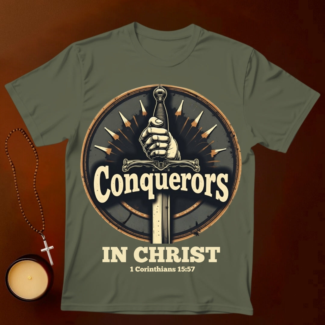 Conquerors In Christ, 1 Corinthians 15:57 T-shirt