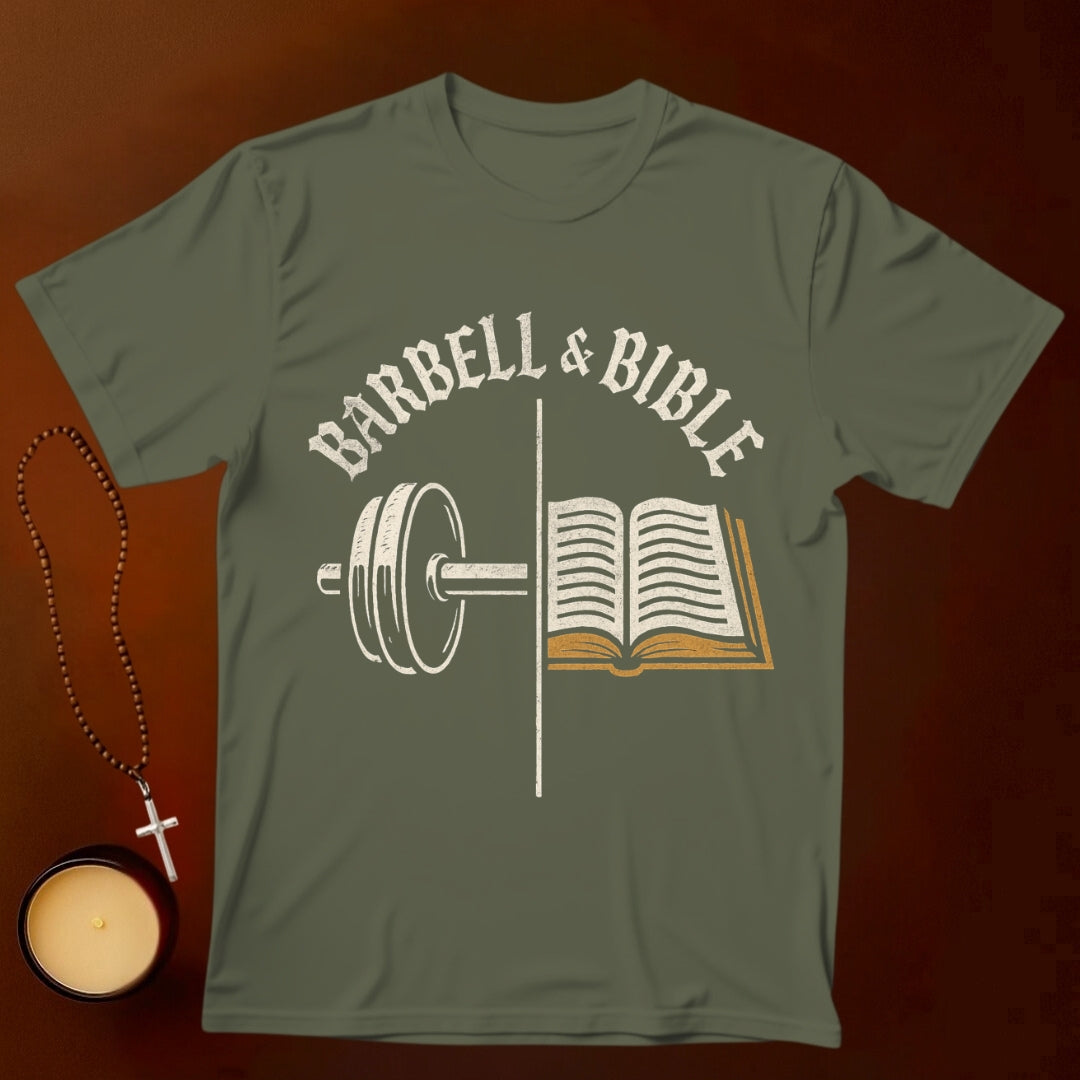 Barbell and Bible T-shirt