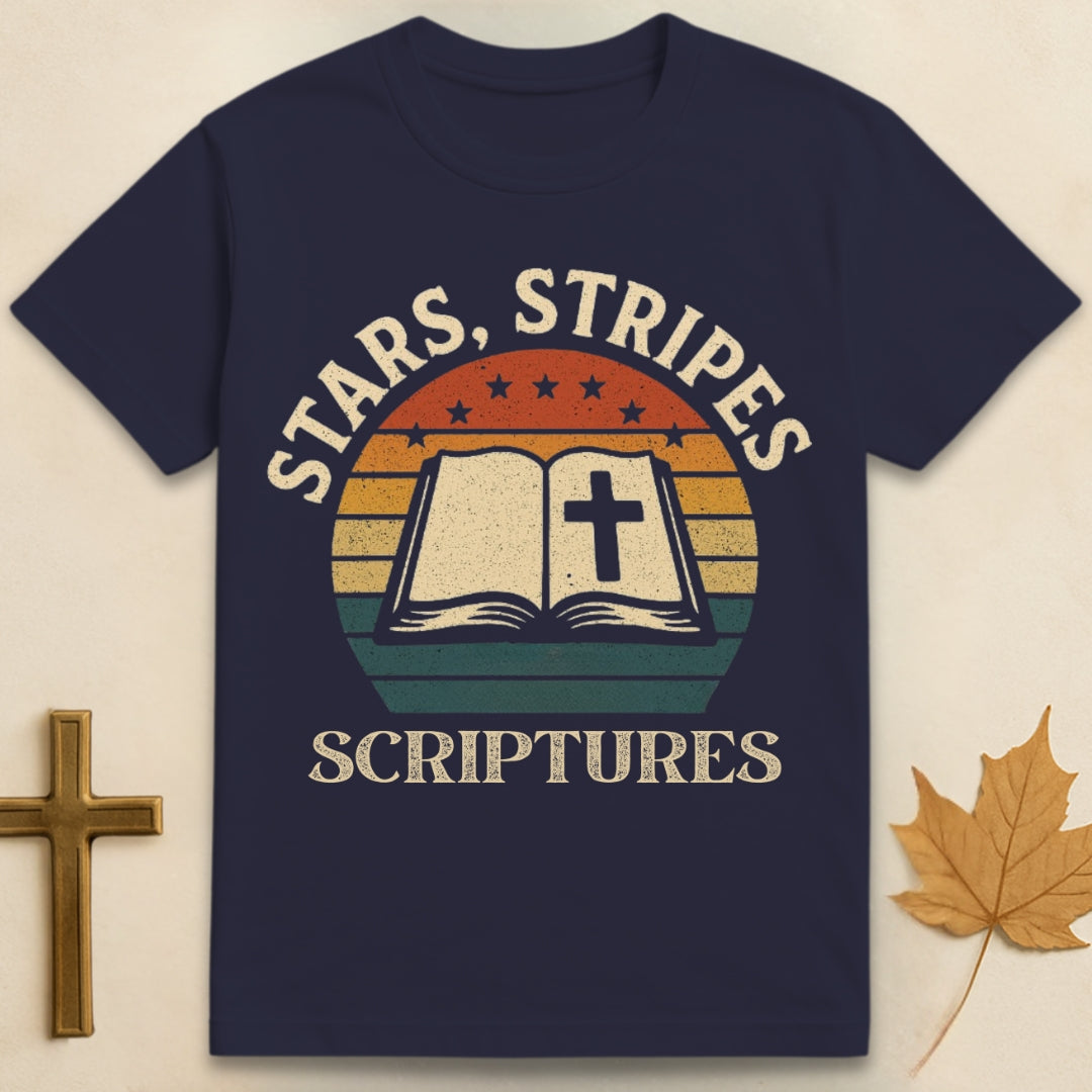 Stars, Stripes, Scriptures T-shirt