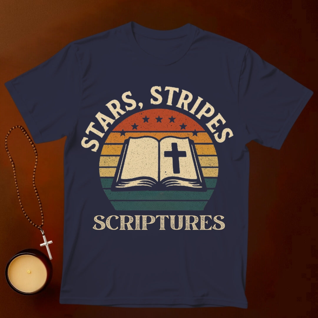 Stars, Stripes, Scriptures T-shirt