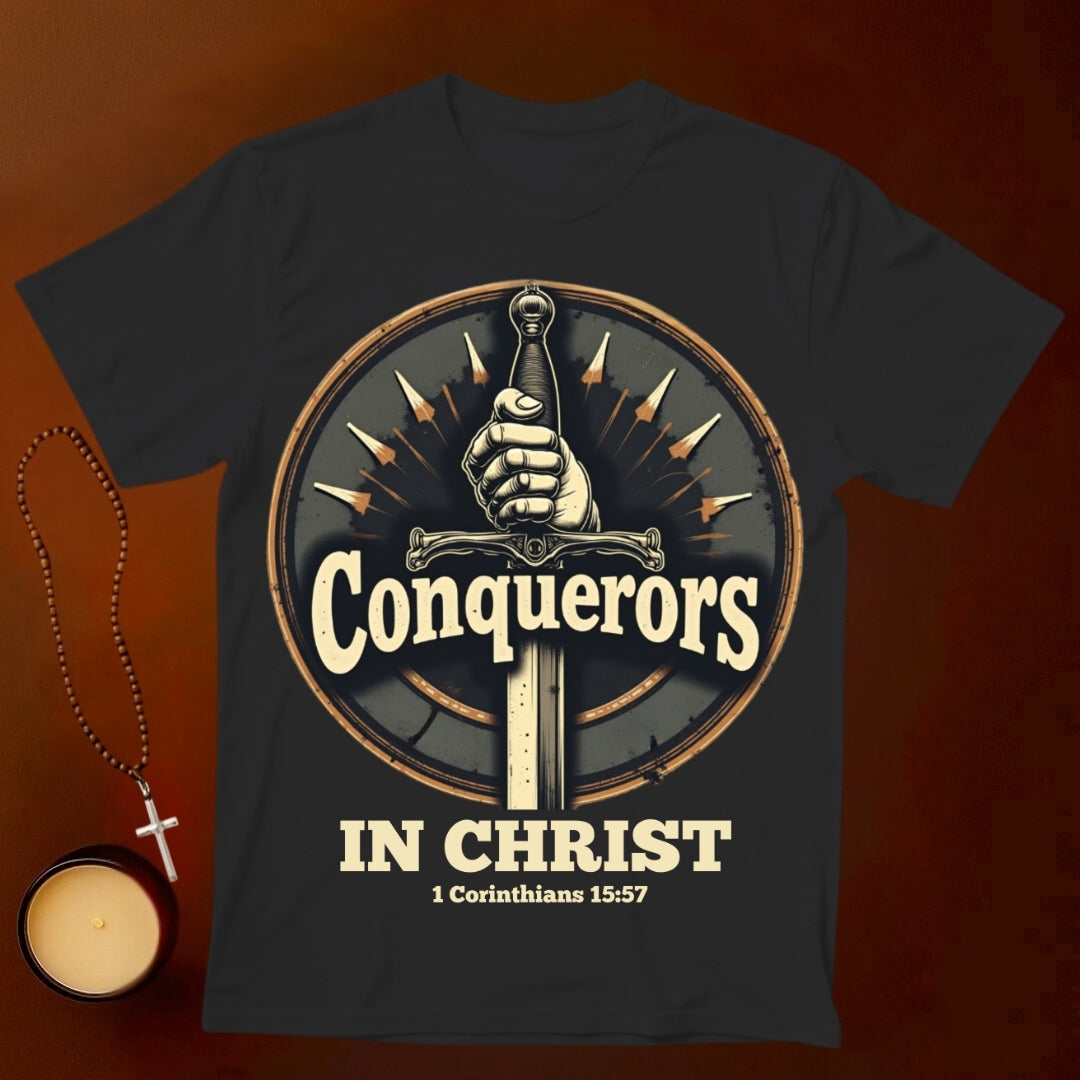 Conquerors In Christ, 1 Corinthians 15:57 T-shirt